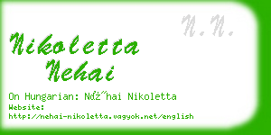 nikoletta nehai business card